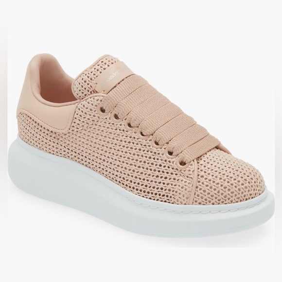Alexander McQueen Shoes - NIB $850 Alexander McQueen Oversize Raffia Sneaker in ROSE GOLD - 11.5US/41.5EU!